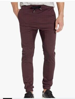 Zanerobe Men's Sureshot Jogger Port Maroon Jogger Pants
